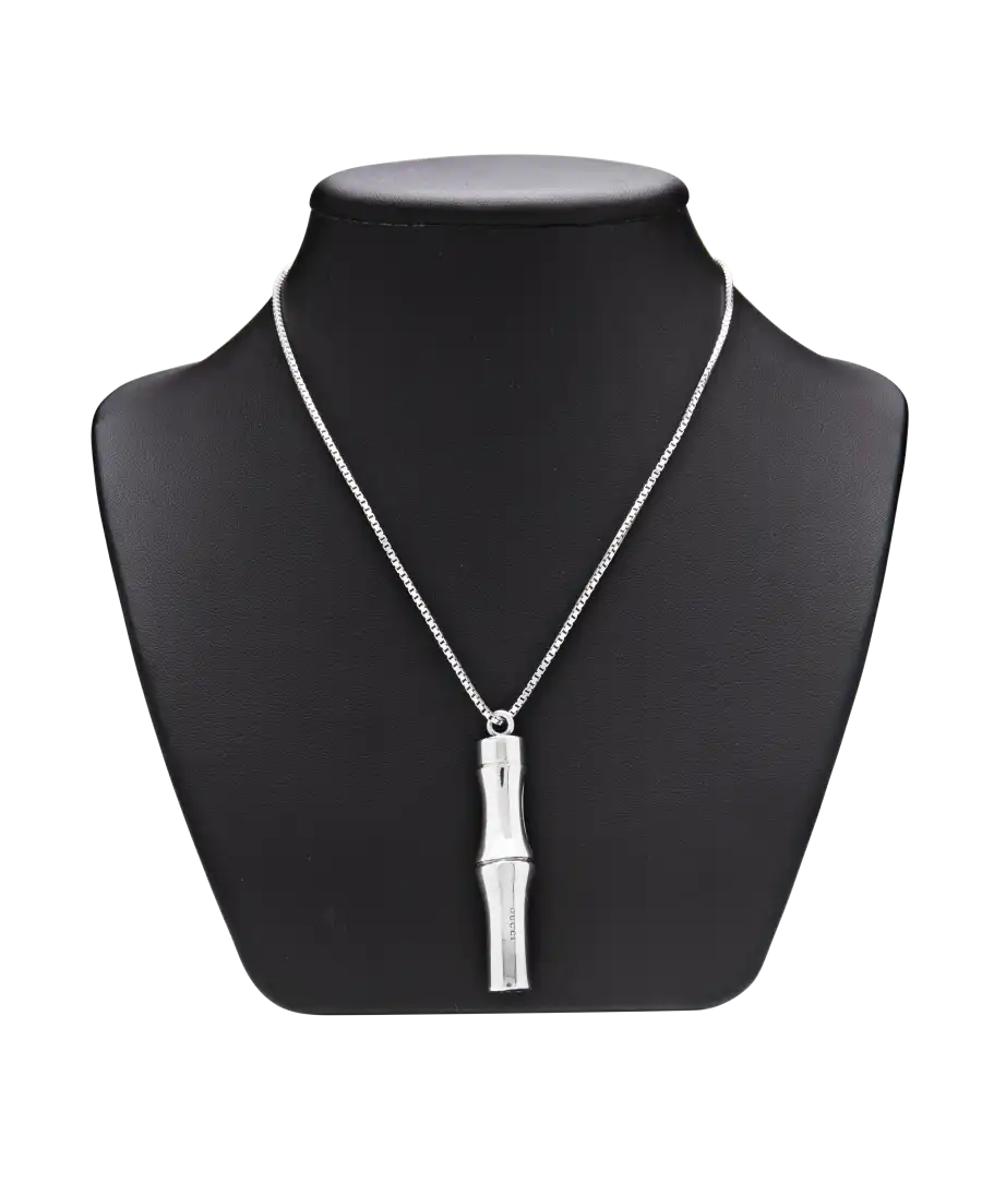 Collier Bamboo - Collier Gucci Bamboo - Collier argent- Collier Gucci en argent brillant Collier Bamboo - Collier Gucci Bamboo - Collier argent- Collier Gucci en argent brillant