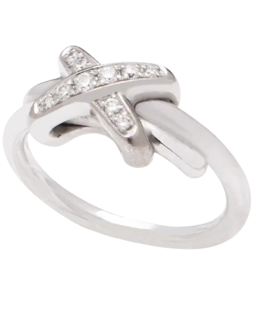 خاتم من دار CHAUMET روابط أولى من الذهب الأبيض عيار 18 قيراط وألماس لدى VIRTU LUXURY