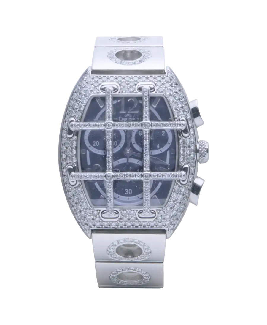 Montre Chronographe Magnum XS QUARTERBACK DIAMONDS de la maison horlogère VDB. Montre Chronographe Magnum XS QUARTERBACK DIAMONDS de la maison horlogère VDB.