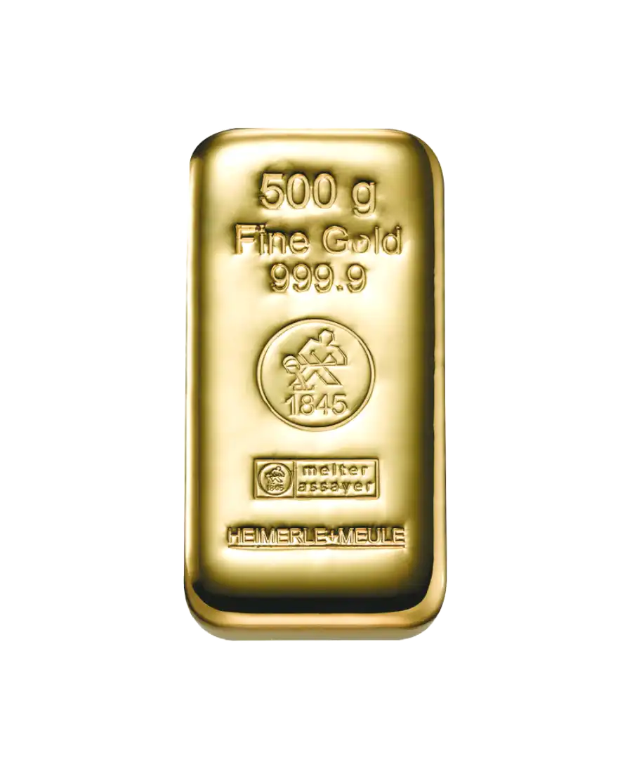 سبائك HEIMERLE ET MEULE المصبوبة بوزن 500 جرام من الذهب الخالص 24 قيراط المعاد تدويره لدى VIRTU LUXURY